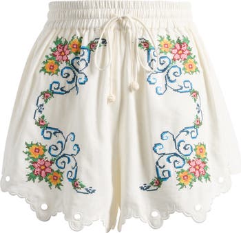 ショートパンツ FARM RIO Linen perforated shorts 336554_02.jpg?format=pjpg&v=