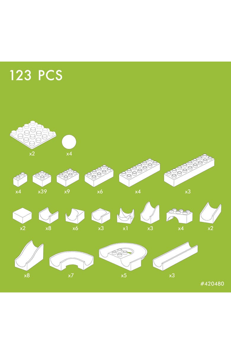 Hubelino Marble Run 123 Piece Starter Building Box Set, Alternate, color, Multi