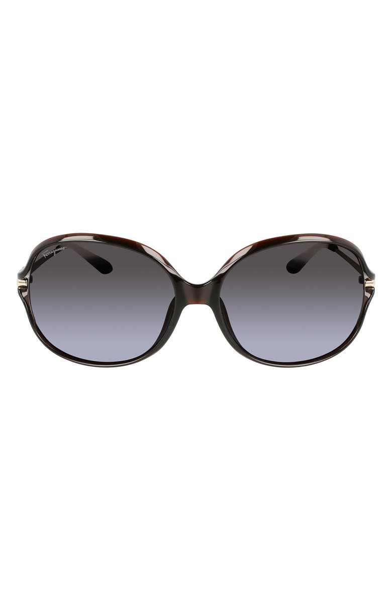 FERRAGAMO 61mm Butterfly Sunglasses, Main, color, 