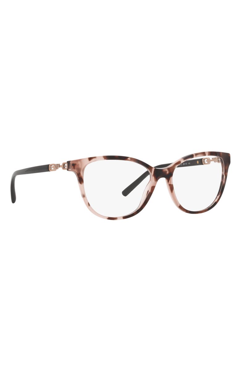 Emporio Armani 53mm Pillow Optical Glasses, Alternate, color, Pink Havana / Demo Lens