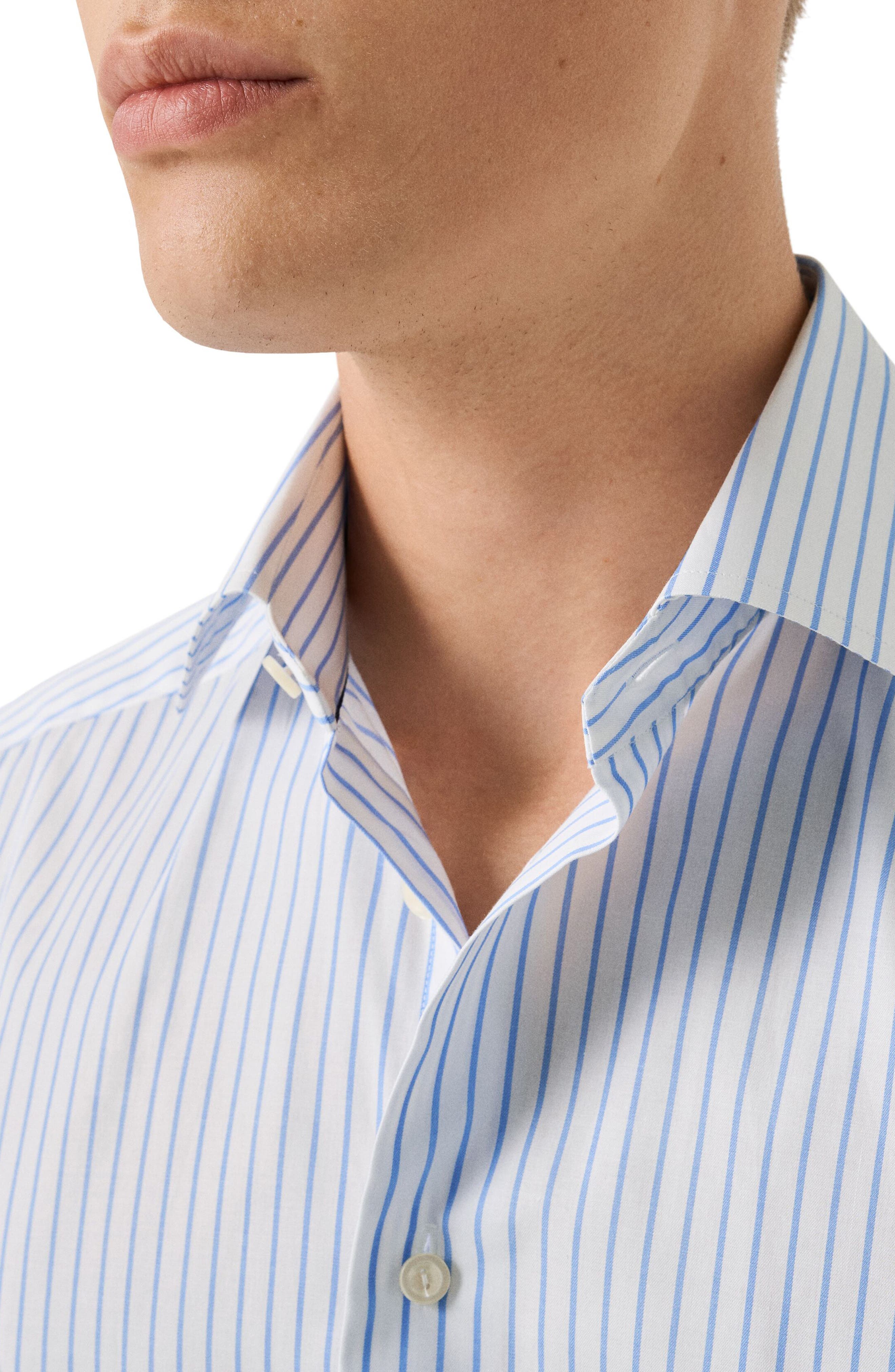 Slim Fit Stripe Dress Shirt - image 2