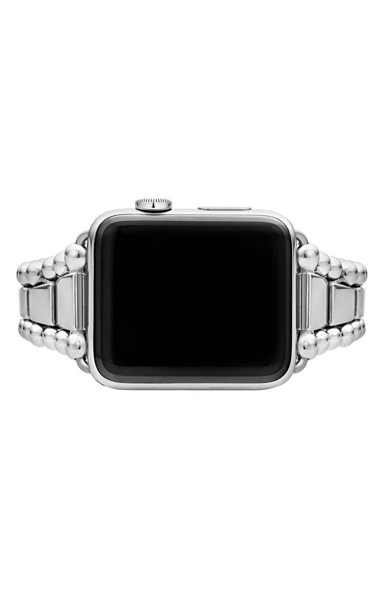 LAGOS Smart Caviar Stainless Steel Apple Watch<sup>®</sup> Watchband, Alternate, color, Silver