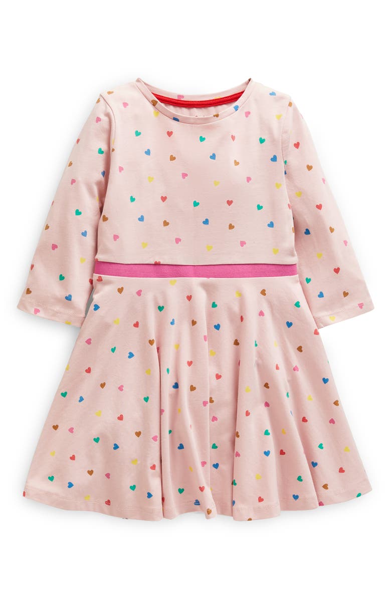 Mini Boden Kids' Twirly Heart Skater Dress, Main, color, 