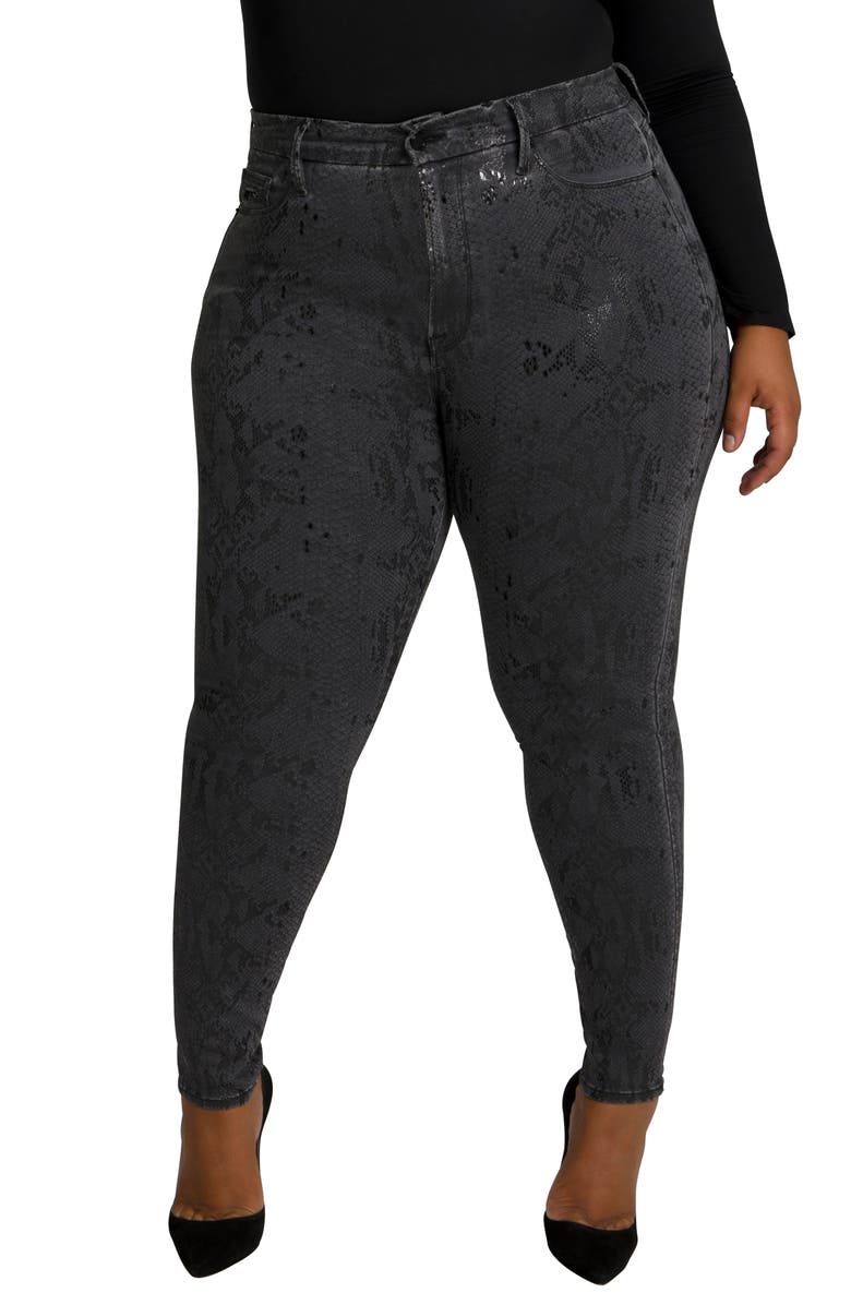 Good American Good Waist High Waist Skinny Jeans, Alternate, color, 