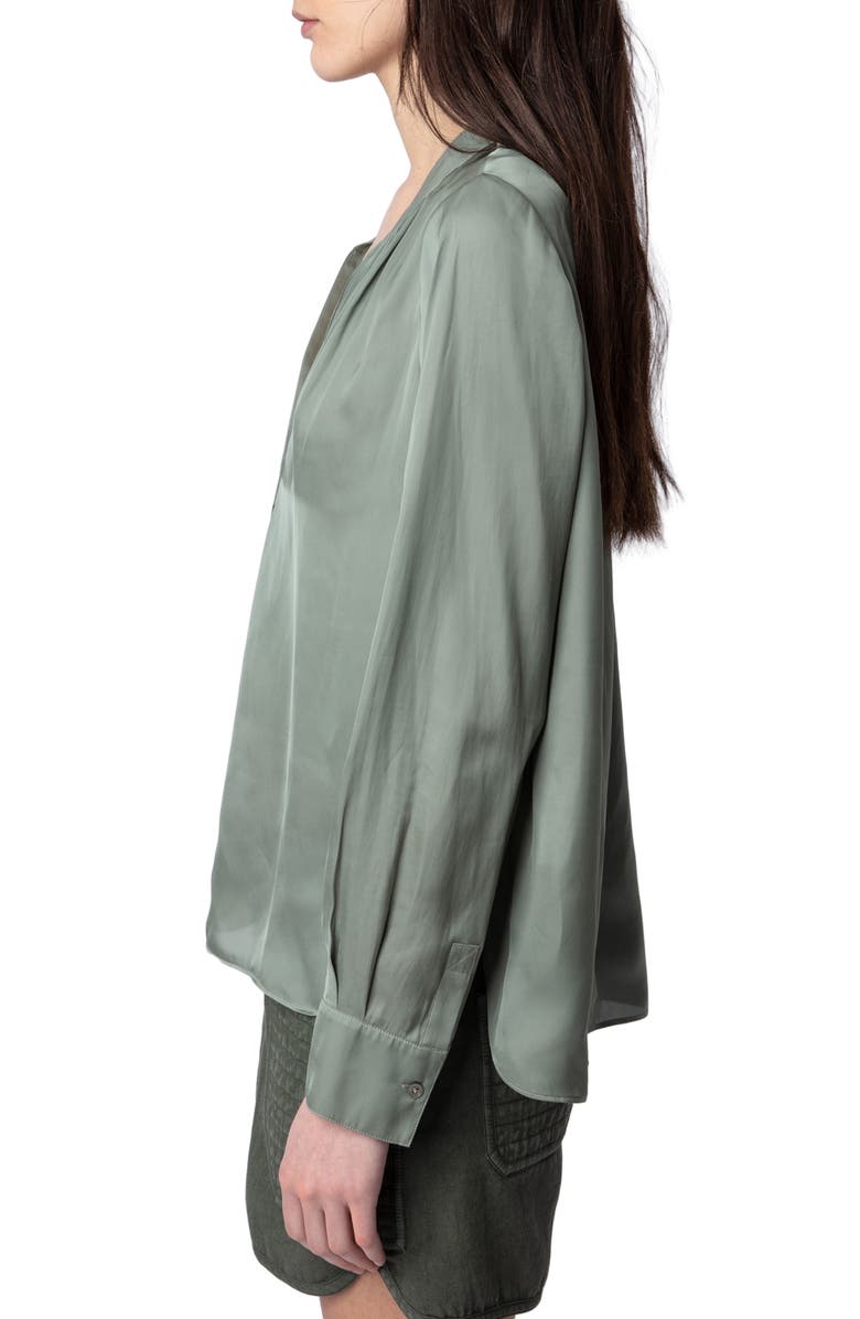 Zadig & Voltaire Tink Satin Blouse, Alternate, color,