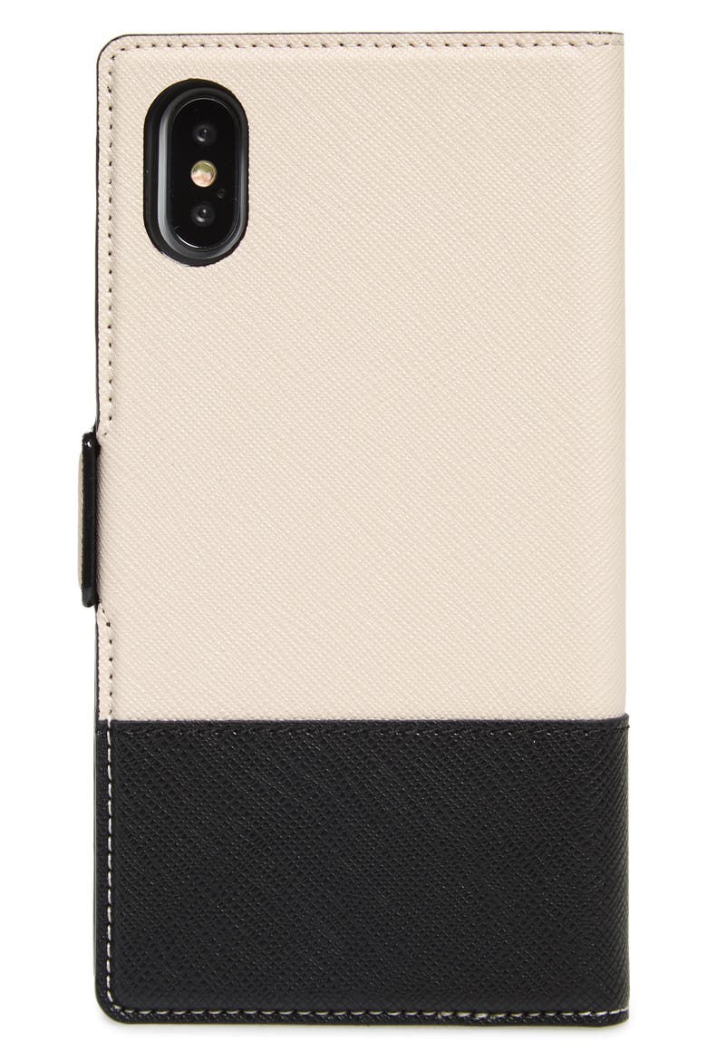 iPhone X/XS/XS Max & XR magnetic wrap folio case, Alternate, color, BLACK/ TUSK