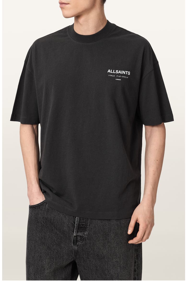 Underground Oversize Graphic T-Shirt, Main, color, WASHED BLACK/ ZEBRA