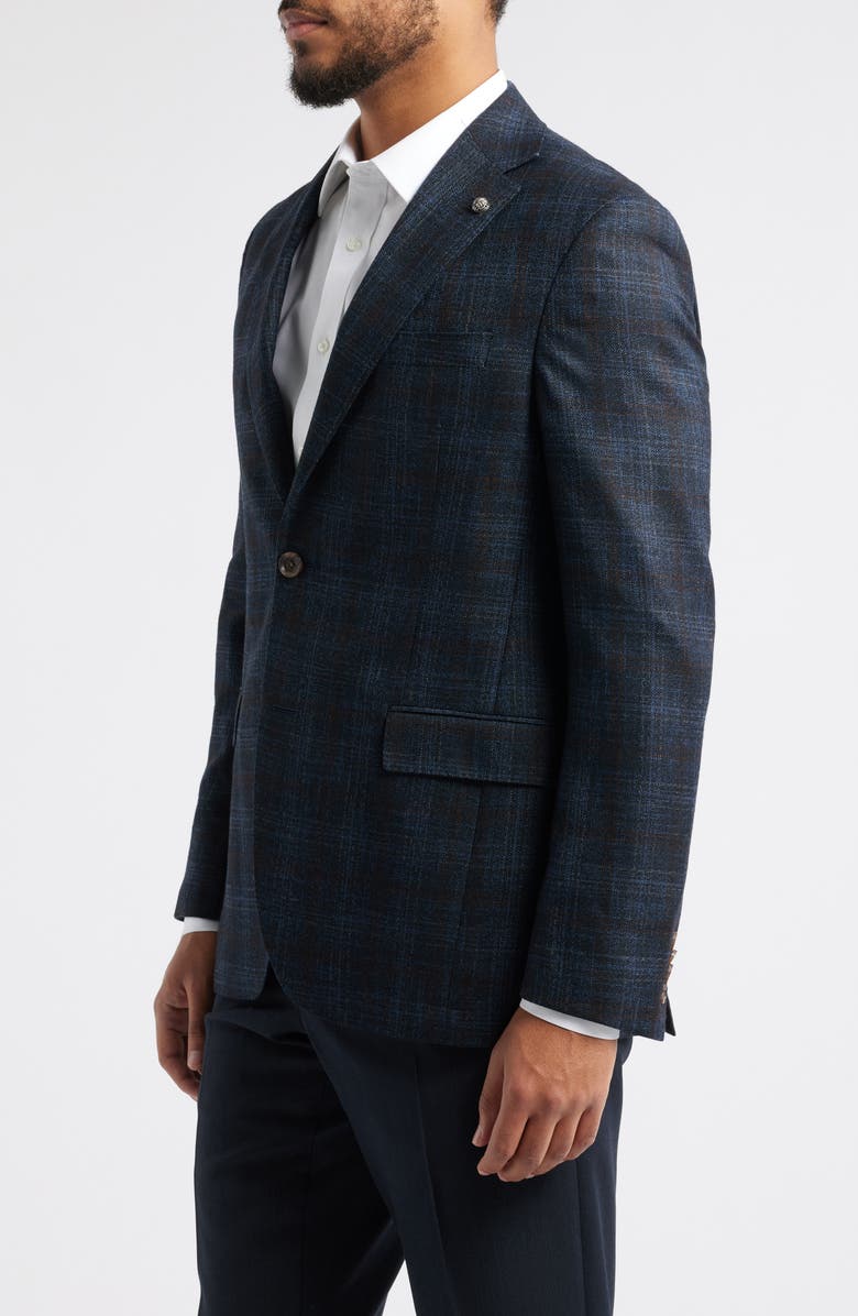 Jack Victor Midland Deco Plaid Wool Blend Sport Coat, Alternate, color, 