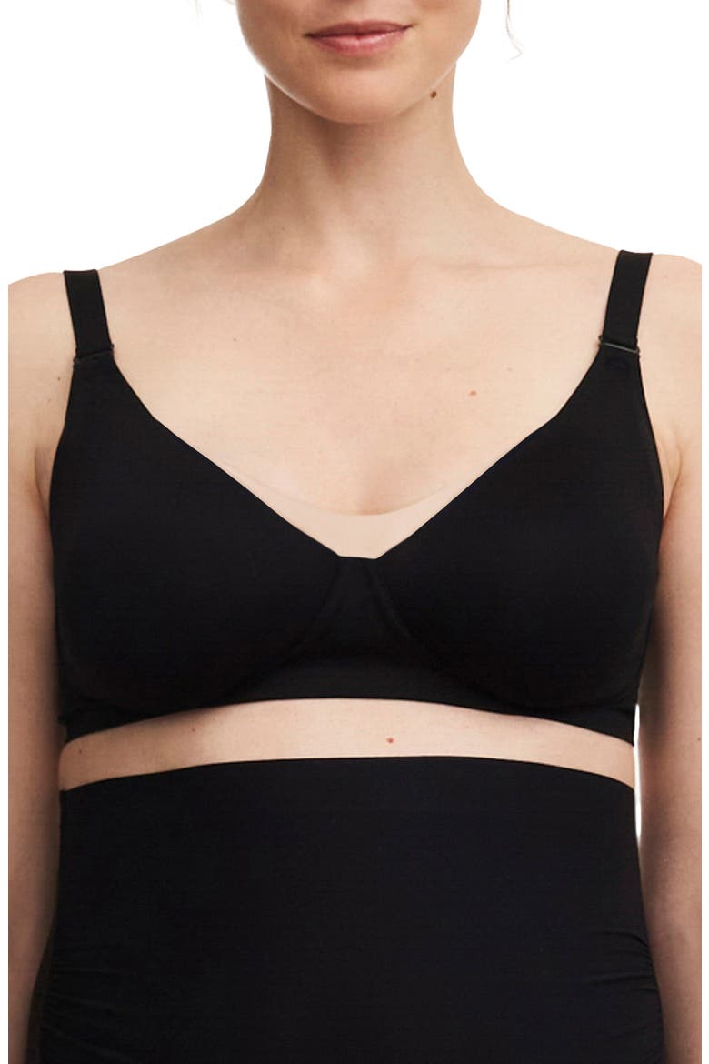 Pure Wireless Unlined Maternity/Nursing Bra, Main, color, BLACK-11