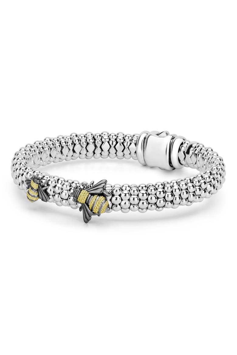 Rare Wonders - Honeybee Caviar Beaded Bracelet, Alternate, color, SILVER/ GOLD