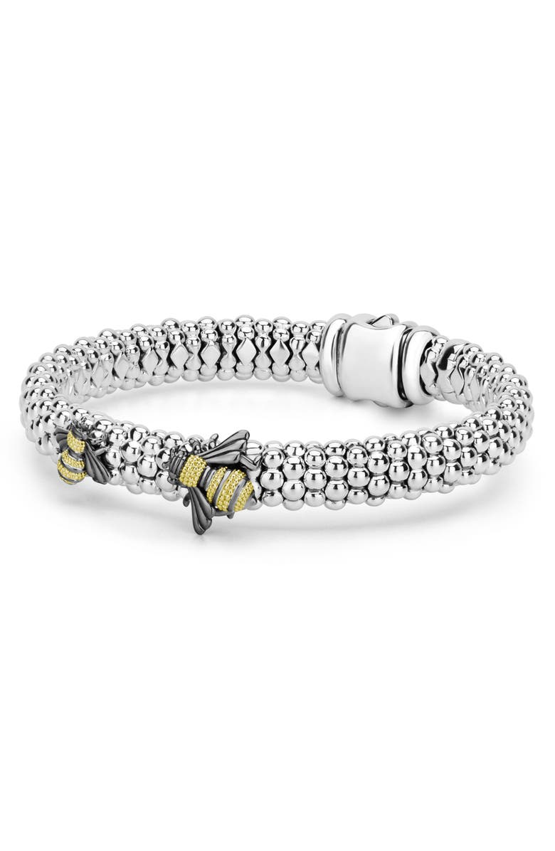 LAGOS Rare Wonders - Honeybee Caviar Beaded Bracelet, Alternate, color, Silver/ Gold