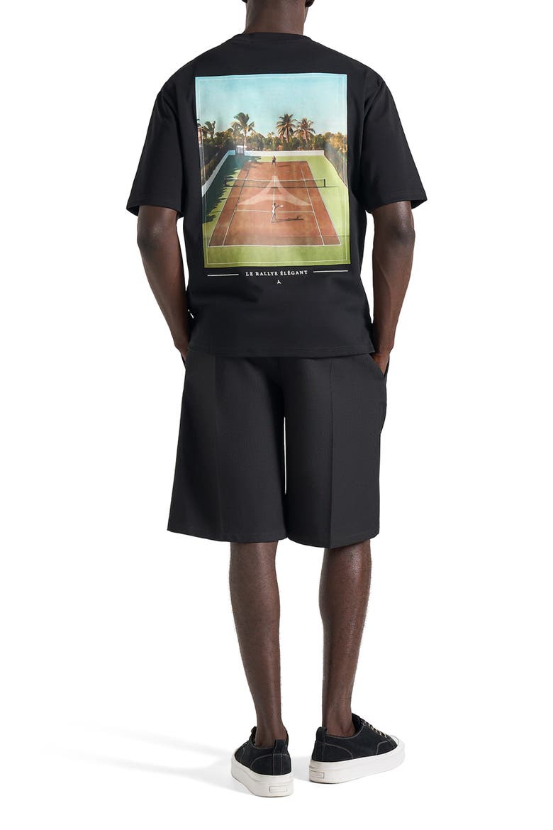 Aaron Club Saint-Tropez Cotton T-Shirt, Alternate, color, Black