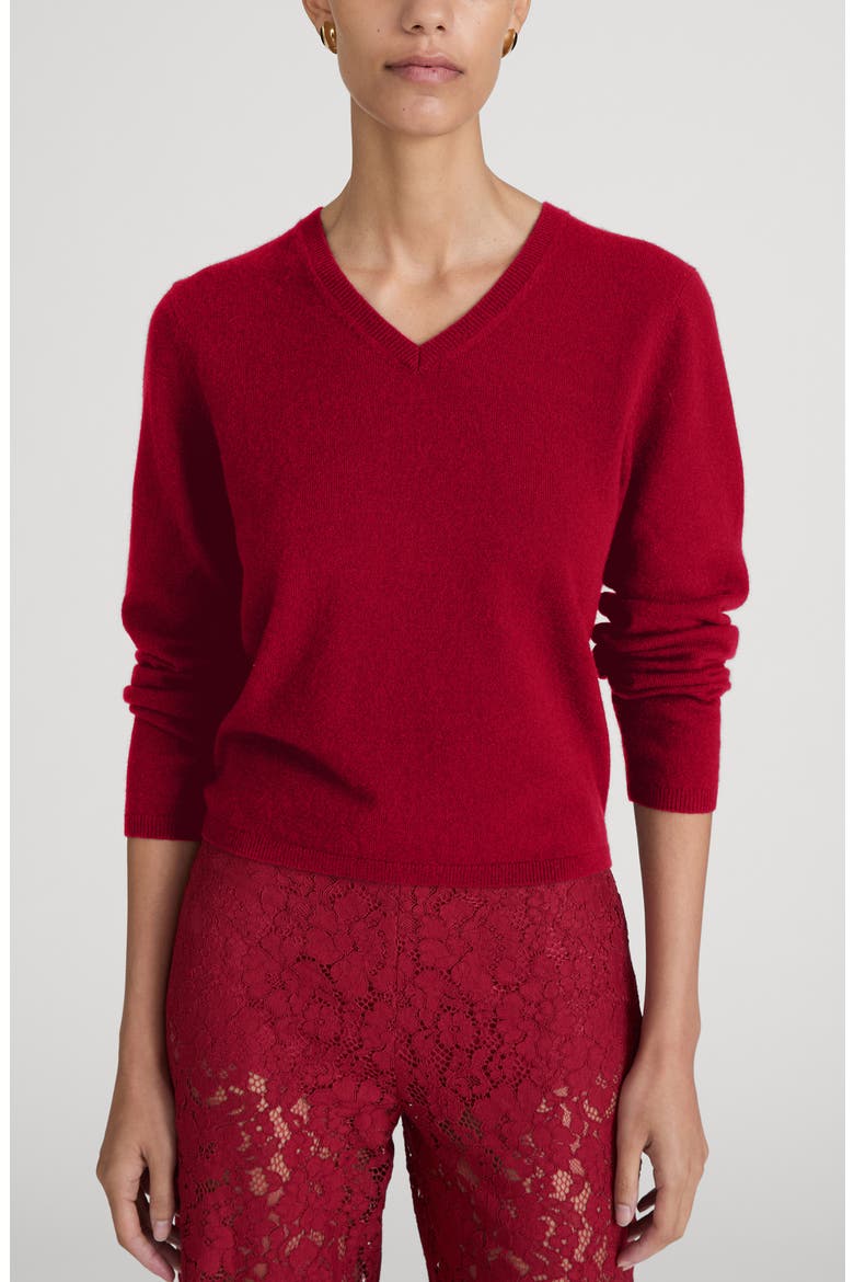 The Lace High Waist Wide Leg Pants, Alternate, color, DEEP RUBY