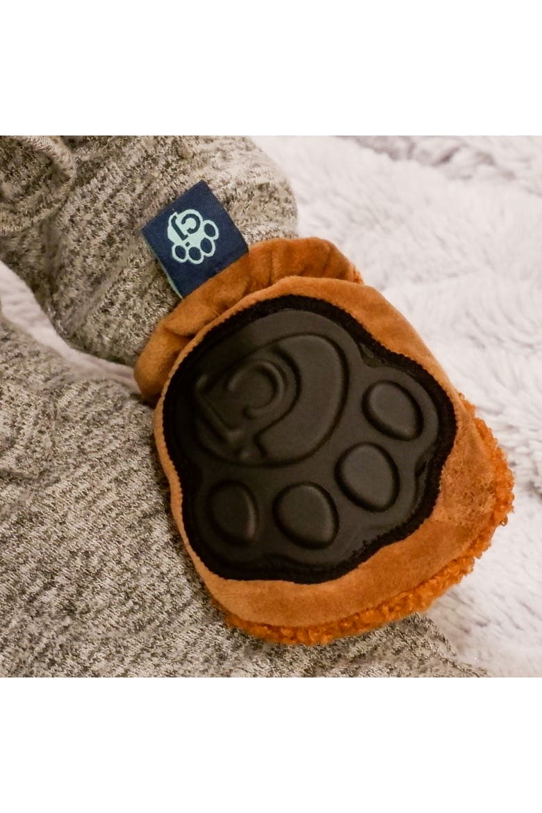 Rattle Mittens Baby Faux Fur Rattle & Teething Mitten Toy, Alternate, color, Brown