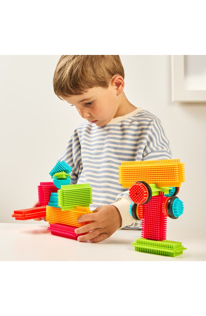 Miniland Pegy Bricks Vroom Ride, Alternate, color, Red Multi