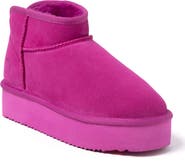 DEARFOAMS Fireside Kingston Genuine Shearling Platform Bootie