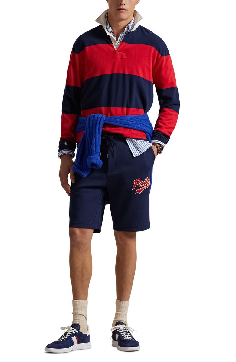 Polo Ralph Lauren Logo Double Knit Shorts, Alternate, color, Cruise Navy