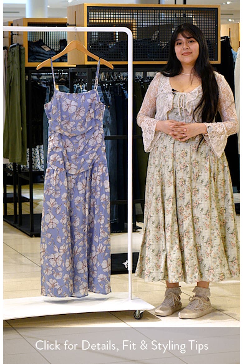 Ava Floral Drop Waist Midi Dress video