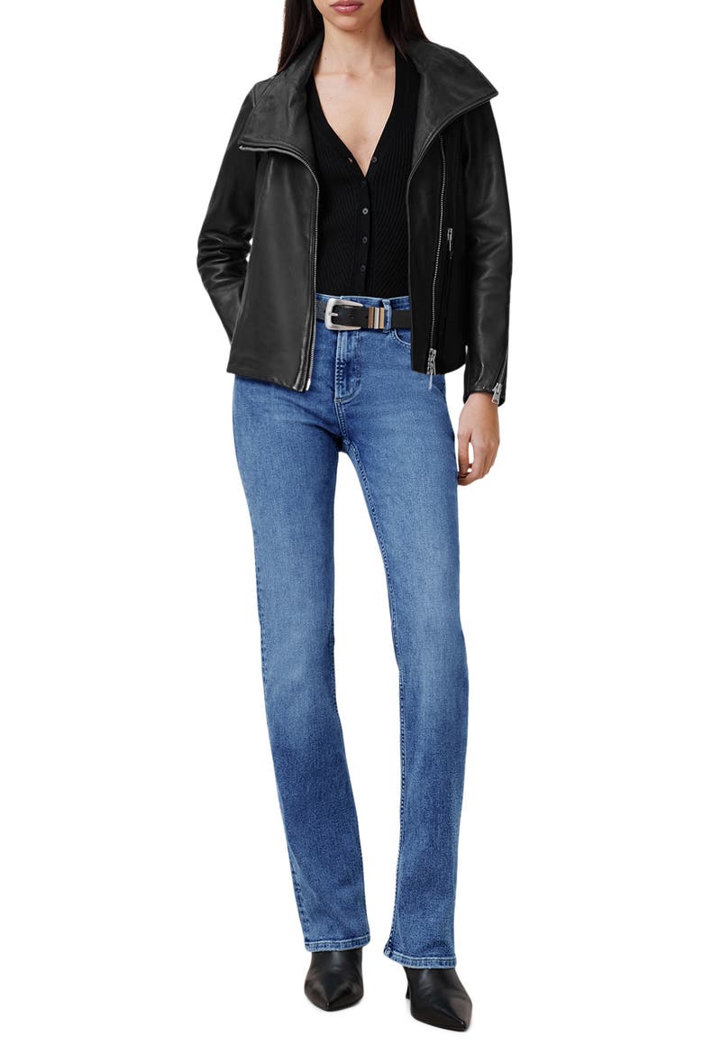 Haldan Mid Rise Slim Bootcut Jeans, Alternate, color, MID INDIGO