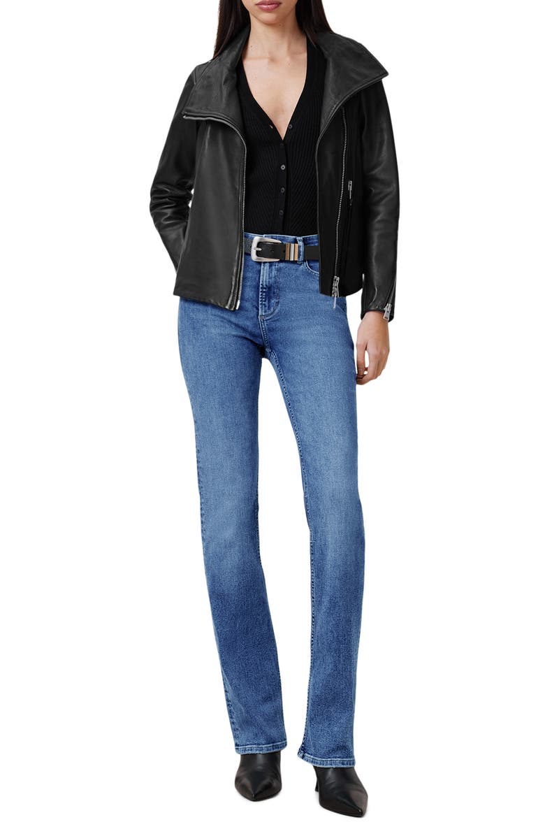 AllSaints Haldan Mid Rise Slim Bootcut Jeans, Alternate, color, Mid Indigo