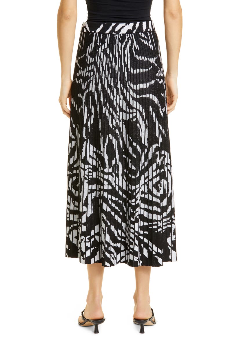 Zebra Swirl Knit Skirt, Alternate, color, BLACK/ WHITE