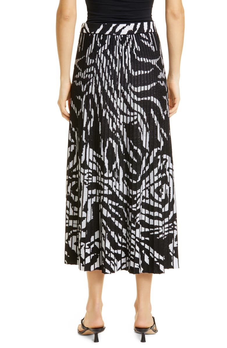 Misook Zebra Swirl Knit Skirt, Alternate, color,