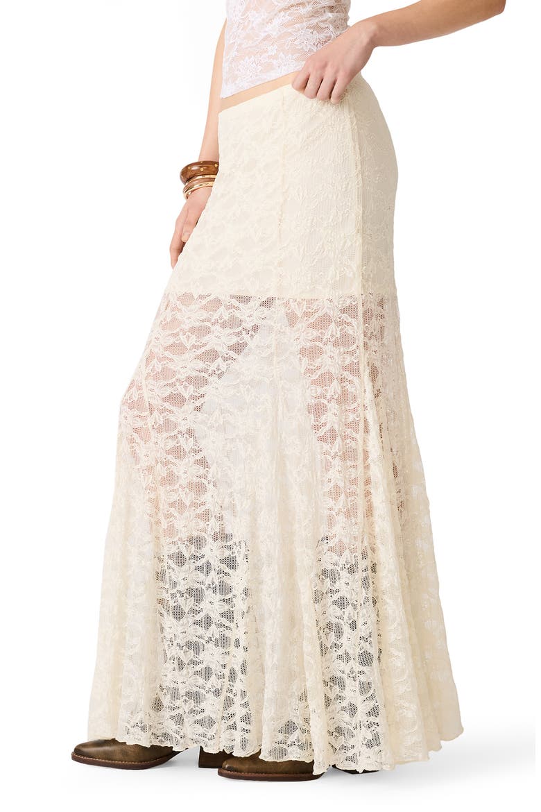 Mirabel Embroidered Lace Skirt, Alternate, color, CREAM