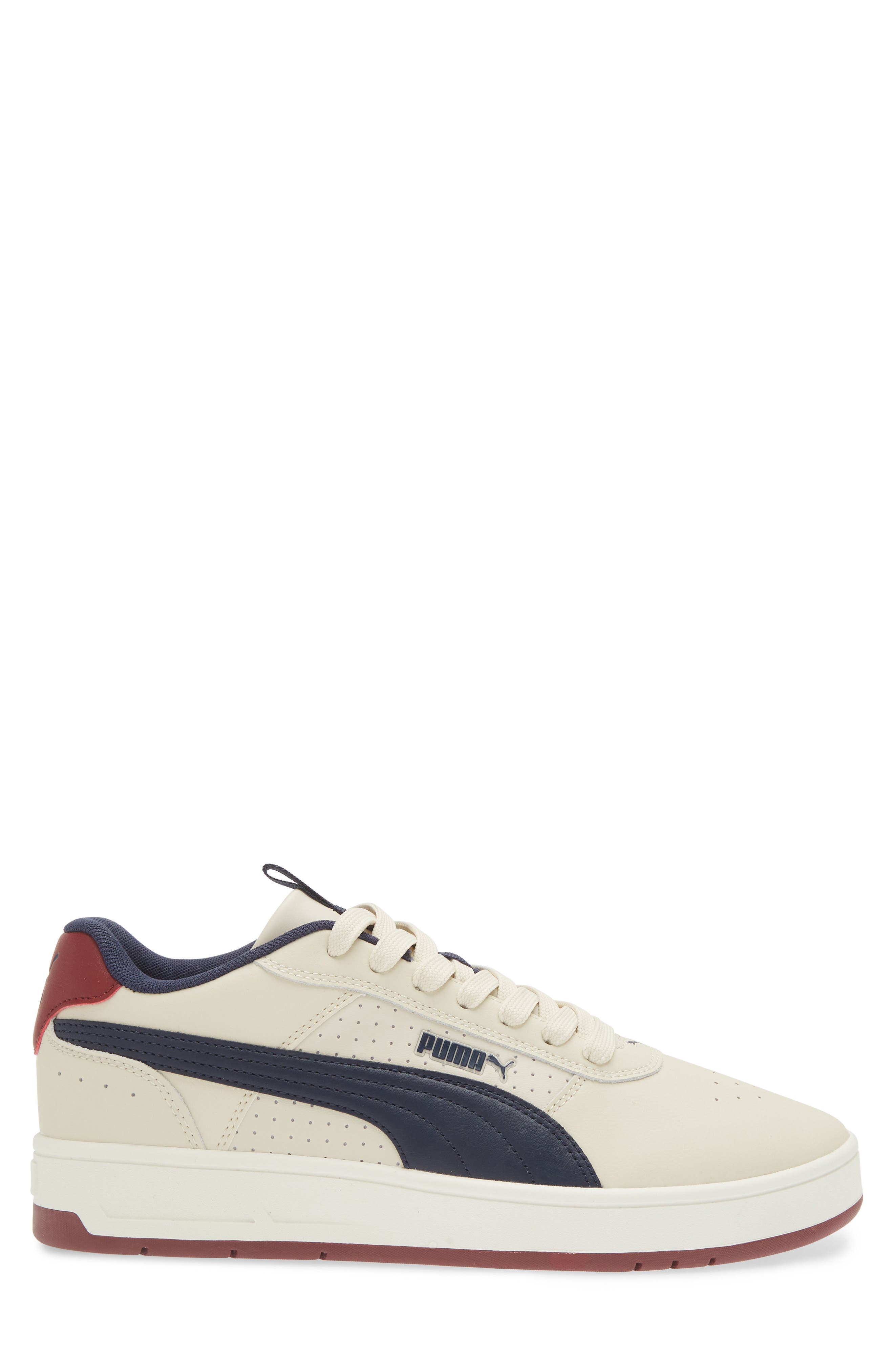 PUMA Court Ravine Sneaker, Alternate, color, Alpine Snow-Red-Navy