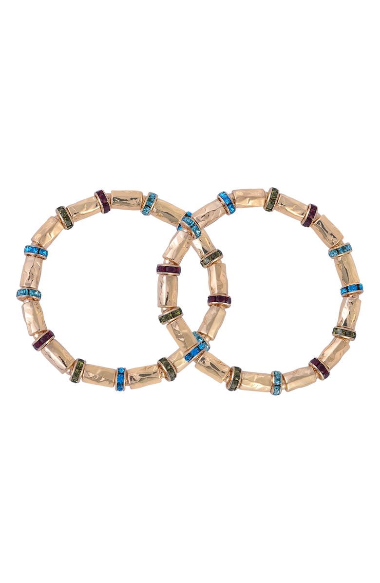 Rachel Roy Set of 2 Beaded Bangle Bracelets, Main, color, 