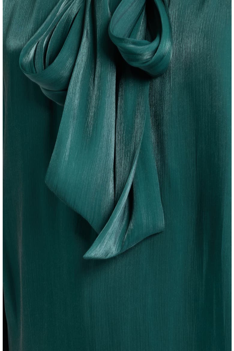 Bow Tied Ruffled Top, Alternate, color, PINE FOREST