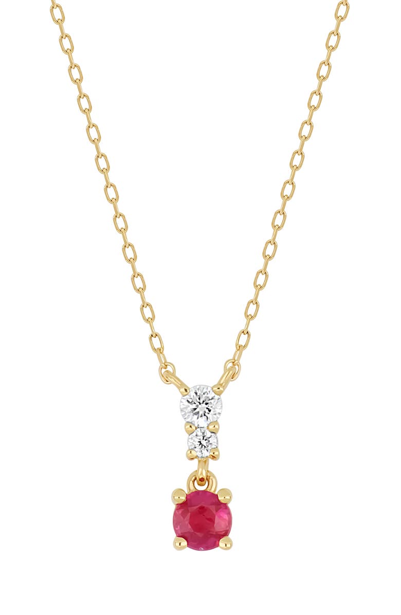 Bony Levy El Mar Ruby & Diamond Pendant Necklace, Main, color, 18K Yellow Gold