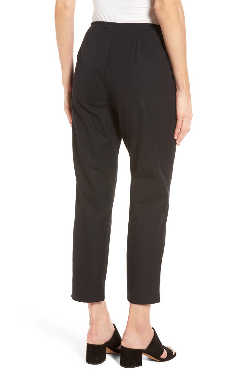 Eileen Fisher Organic Stretch Cotton Twill Ankle Pants, Alternate, color,
