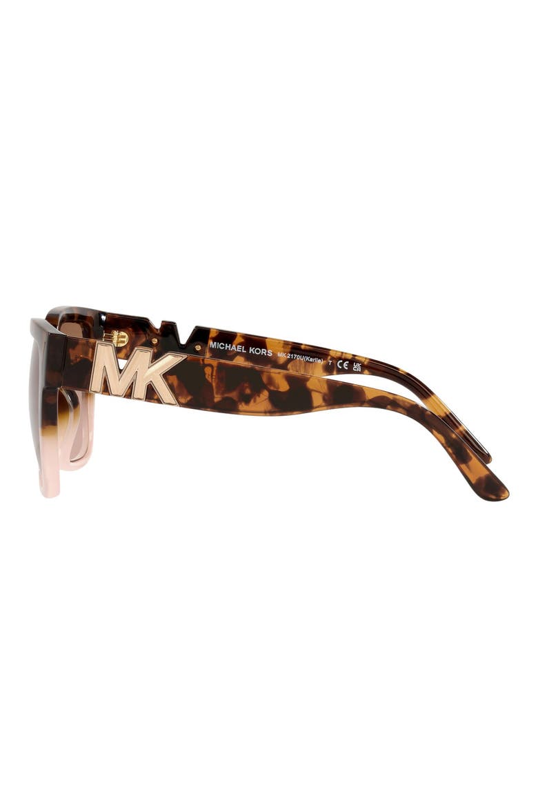 54mm Gradient Square Sunglasses, Alternate, color, PINK TORTOISE