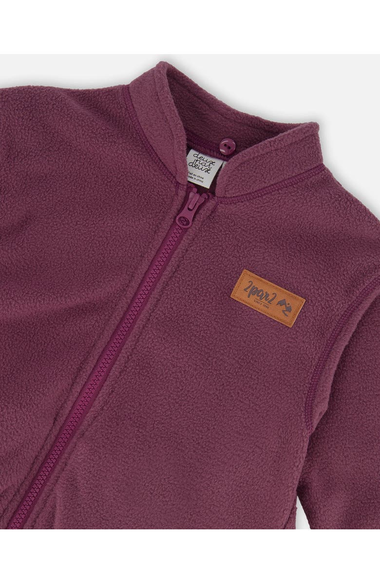 Deux par Deux Girl's 3-In-1 Mid-Season Outerwear Set With Printed Jacket Lilac And Multicolored Butterfly, Alternate, color, 