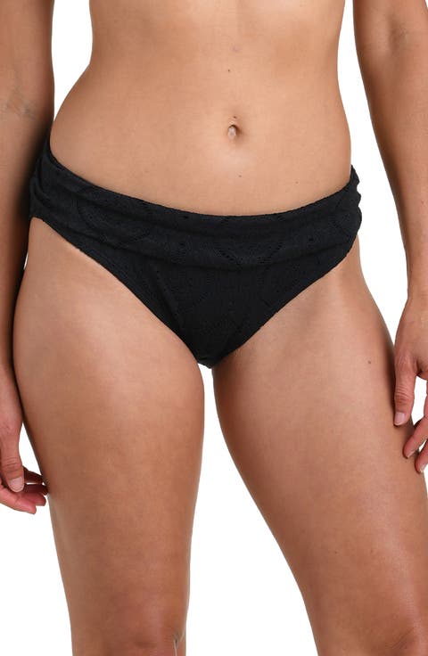 Mantra Medallion Shirred Hipster Bikini Bottoms