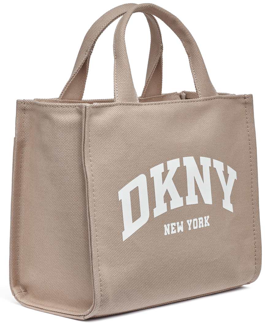 DKNY Hadlee Medium Tote, Alternate, color, Light Khaki/Marshmallow