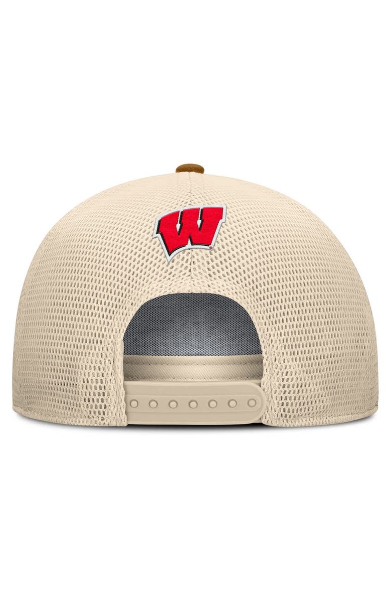 FANATICS Men's Fanatics Brown Wisconsin Badgers Trucker Adjustable Hat, Alternate, color, Brown