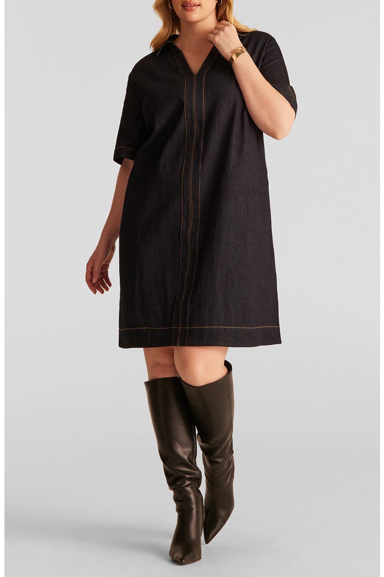 Avah Dress, Main, color, INDIGO NOIR