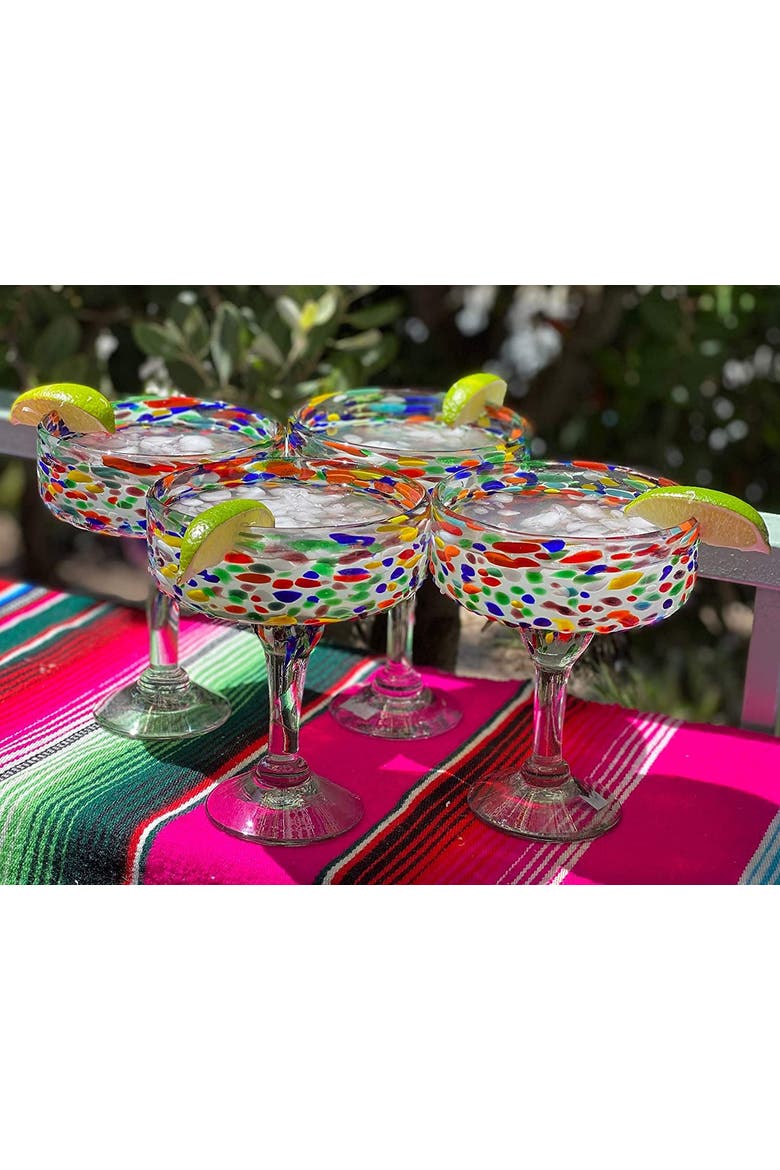 Confetti Rock Margarita Glasses - Set of 4, Alternate, color, Confetti