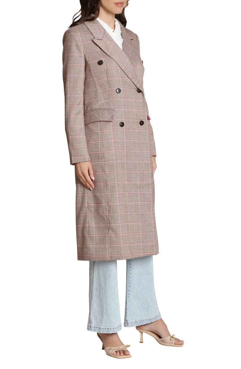 Avec Les Filles Plaid Trench Coat, Alternate, color,