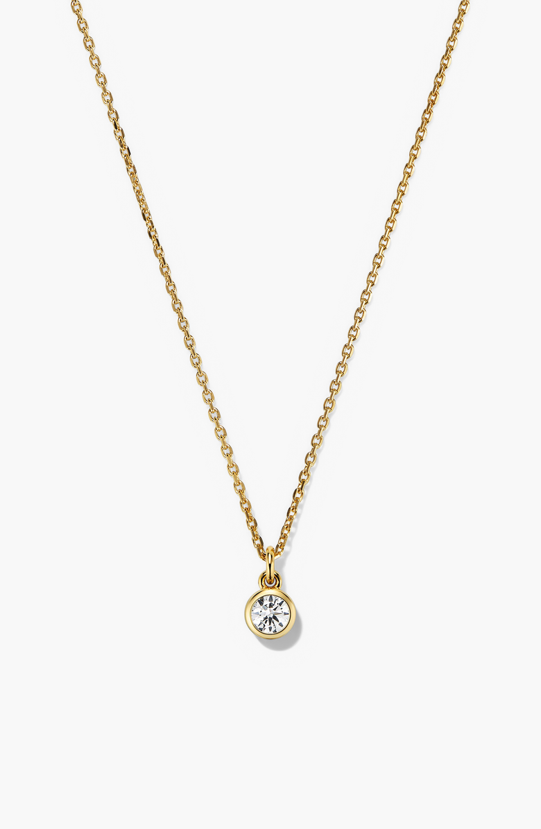 MEJURI Sia Birthstone Pendant Necklace, Main, color, Lab Grown White Sapphire