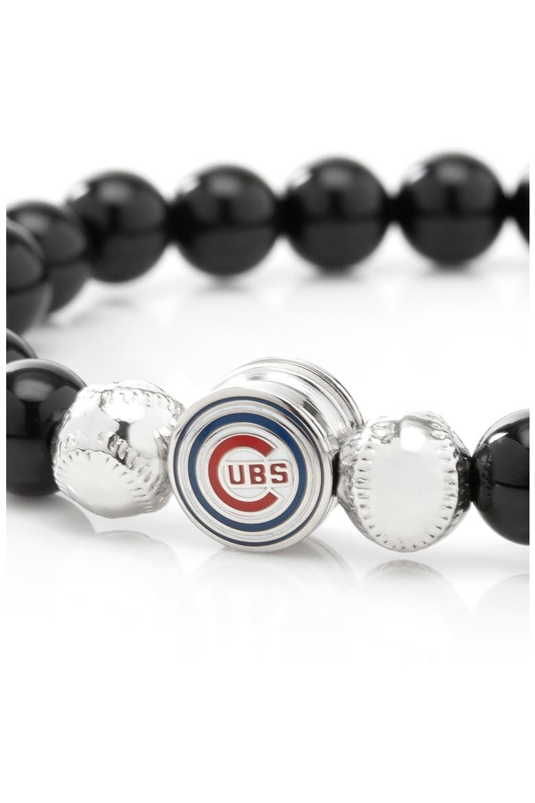 MLB Baseball Cubs Beaded Stretch Bracelet, Alternate, color, CHICAGO CUBS