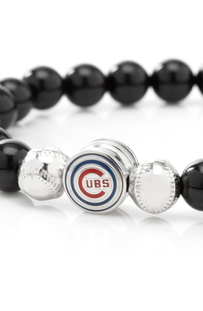 Cufflinks, Inc. MLB Baseball Cubs Beaded Stretch Bracelet, Alternate, color, Chicago Cubs