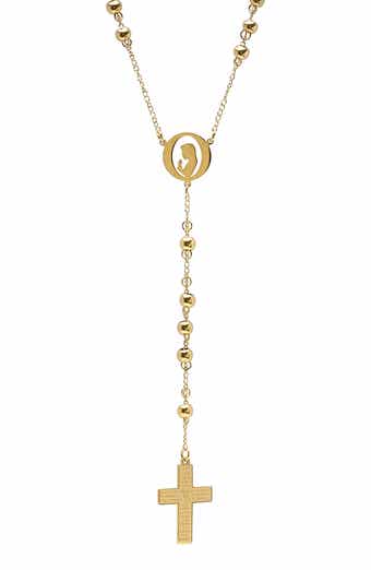 HMY JEWELRY Serenity Rosary Drop Necklace