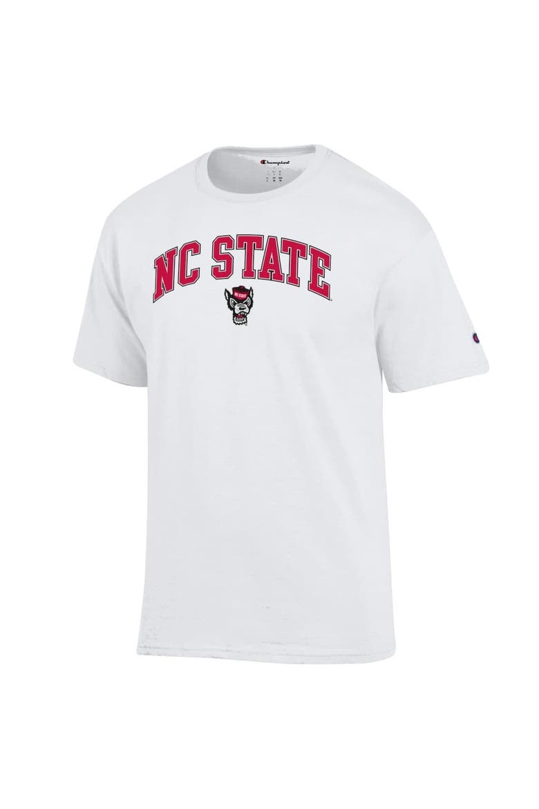 Men's Champion  White NC State Wolfpack Arched Logo T-Shirt, Alternate, color, White