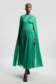 Karen Millen Halter Cape Maxi Dress