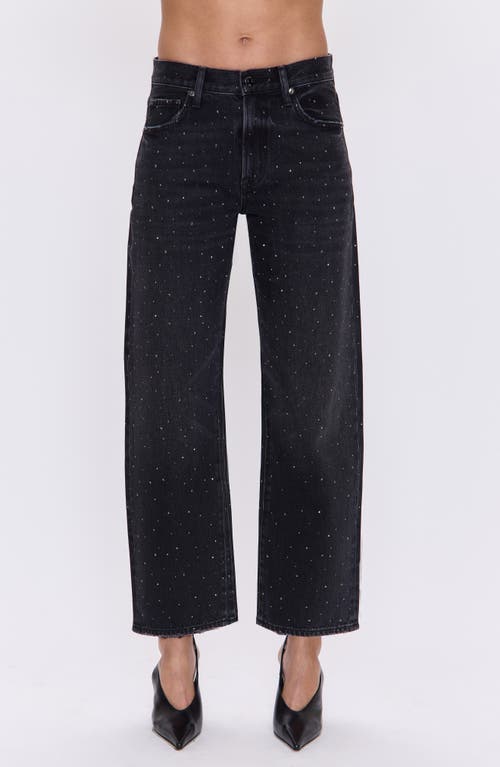 Pistola Lexi Midrise Bowed Straight Jeans In Black