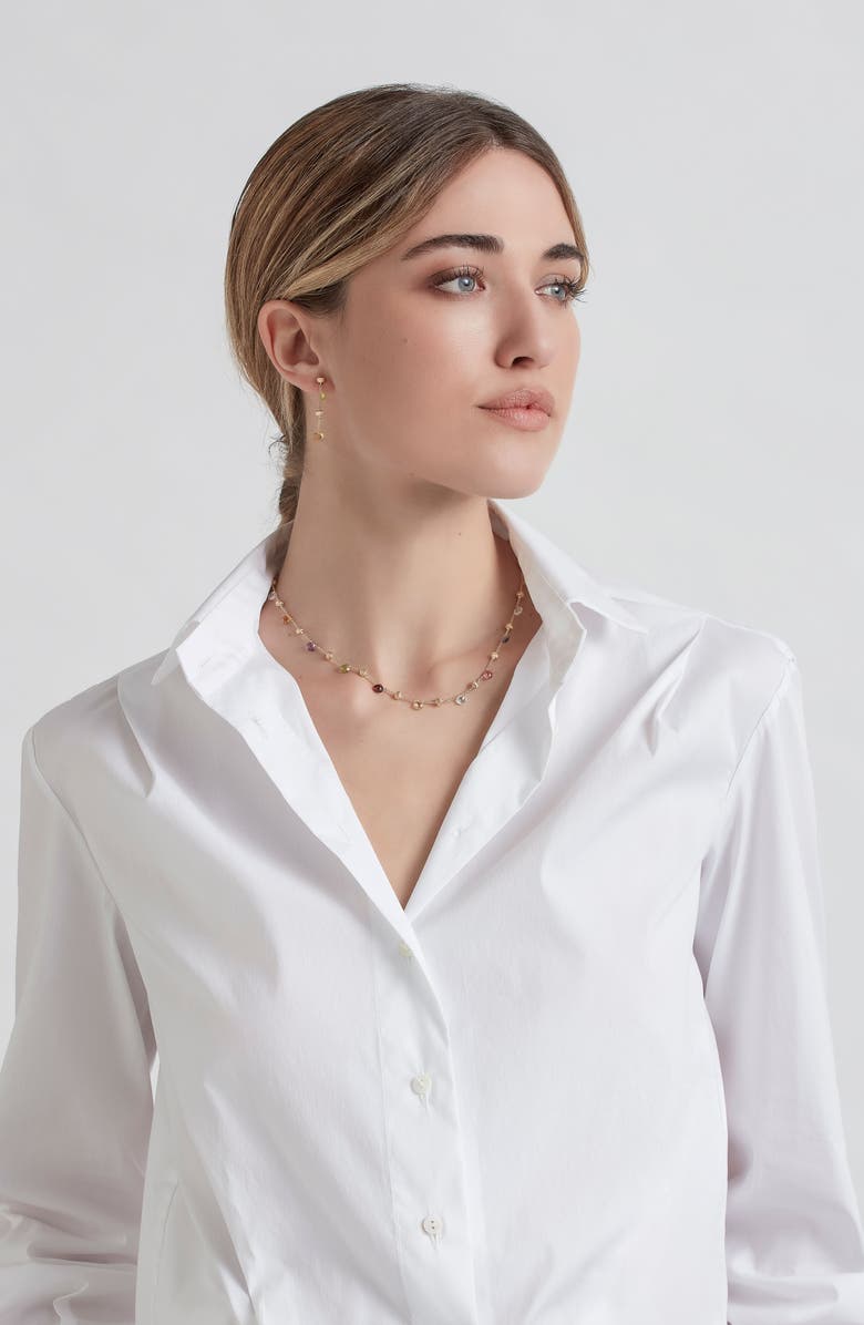 Marco Bicego Paradise 18K Yellow Gold Mixed Semiprecious Stones Drop Earrings, Alternate, color, 