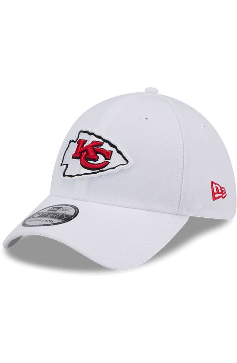 New Era Men's New Era White Kansas City Chiefs Main 39THIRTY Flex Hat, Main, color, 