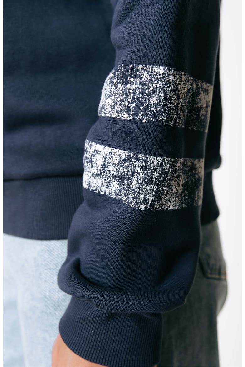 Varsity Logo Relaxed Zip Sweat, Alternate, color, Navy